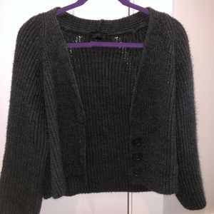 TOPSHOP wool grey cardigan with buttons